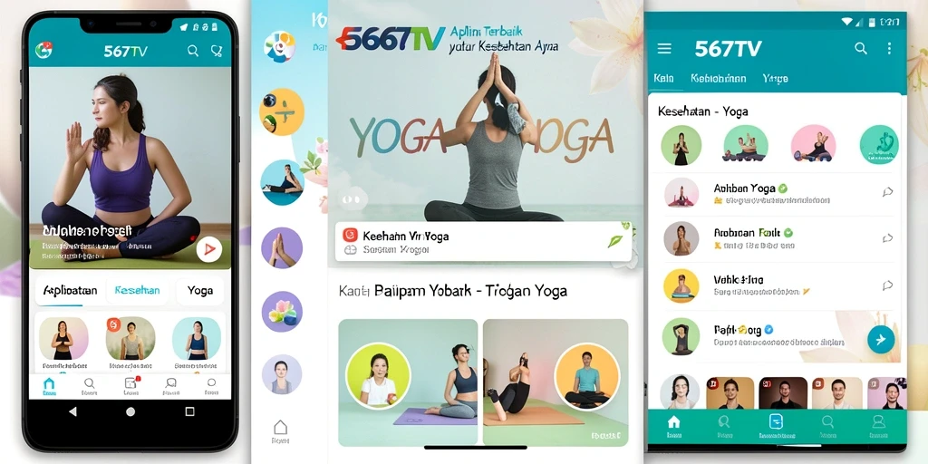 Tampilan antarmuka aplikasi Yoga 567TV yang menarik dan fungsional.