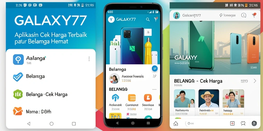 Tampilan antarmuka aplikasi GALAXY77 untuk cek harga.
