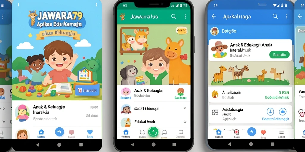 Tampilan antarmuka edukasi anak yang ceria dan menarik di JAWARA79.