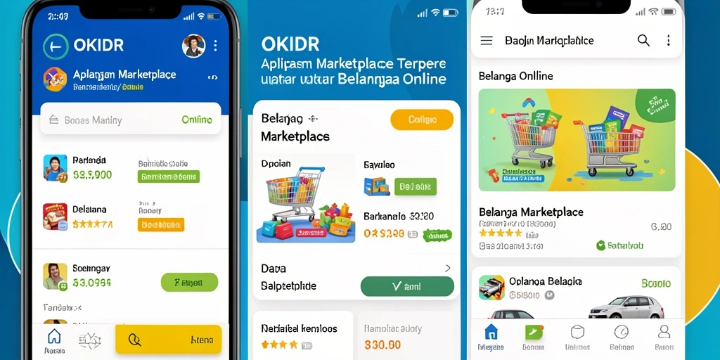 Antarmuka pengguna OKIDR yang modern dan mudah digunakan untuk berbelanja.